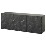IKEA Besta 2449777859 Siyah Mermer Görünümlü Dolap