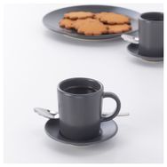 IKEA Dınera Koyu Gri 9 cl Espresso Fincanı