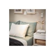 IKEA Dvala 160x200 cm Gri Yeşil Lastikli Çarşaf