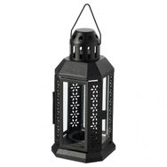 IKEA Enrum - Siyah - 22 cm Fener Mumluk