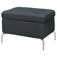 IKEA Fammarp Saklama Gözlü Tallmyra Siyah-Gri Puf