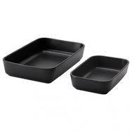 IKEA Lyckad 2 Adet Koyu Gri Fırın Servis Kabı