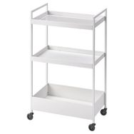 IKEA Nissafors 50.5x30x83 cm Beyaz Tekerlekli Servis Sehpası