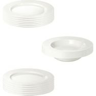 IKEA Ofanlight Beyaz 18 Parça Feldispat Porselen Yemek Takımı