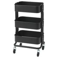 IKEA Rashult Siyah 38x28x65 cm Servis Arabası
