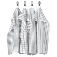 IKEA Rinnig - Koyu Gri / Beyaz - 4 Adet 45x60 cm Kurulama Bezi