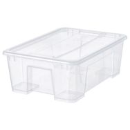 IKEA Samla Şeffaf 11 lt Kapaklı Kutu