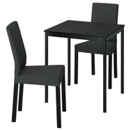 IKEA Sandsberg Siyah 2 Sandalyeli Mutfak Masası Takımı