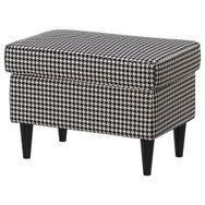 IKEA Strandmon Vibberbo Siyah-Bej Puf
