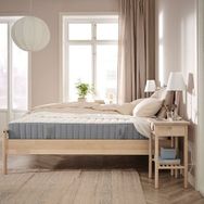IKEA Valevag 90x200 cm Açık Mavi Tek Kişilik Yatak