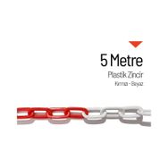 İleri Trafik Kırmızı Beyaz 5 m Plastik Zincir