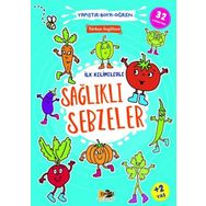 İlk Kelimelerle Sağlıklı Sebzeler - Yapıştır Boya Öğren - Cik Cik Yayınları