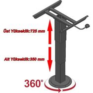 Ilse Technik 5756G06 Karavan ve Tekne Teleskopik Masa Ayağı