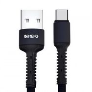 Imeng Huawei P50 Pocket ile Uyumlu 3A USB A To Type C Pro Braided Örgülü Siyah Data ve Hızlı Şarj Kablosu