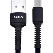 Imeng Huawei Y7A ile Uyumlu 3A USB A To Micro Pro Braided Örgülü Siyah Data ve Hızlı Şarj Kablosu