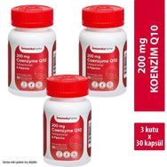 Imuneks Farma 200 Mg Koenzim Q10 (Ubikinon) & Piperin Takviye Edici Gıda 30 Kapsül x 3 Adet - Aromasız