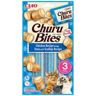 İnaba Ciao Churu Bites Tavuk Sargılı Ton Balıklı ve Deniz Taraklı 3x10 gr Kedi Ödülü