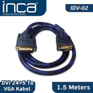Inca IDV-02 1.5 m DVI 24+5 To Vga Çevirici Kablo