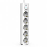 Inca IPW-44GB 5 Port Akım Korumalı 1.5 m Beyaz LED Tuşlu Priz
