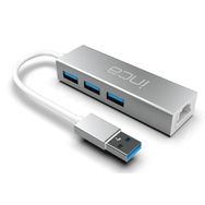 Inca IUSB-03T USB Girişli 4 Port USB 3.0 Ethernet RJ45 Çoklayıcı Hub