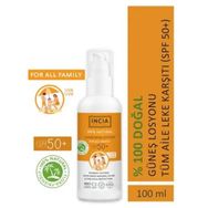 Incia Spf 50+ 100 ml Doğal Tüm Aile İçin Güneş Losyou