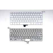 İnfostar Apple MacBook A1342 ile Uyumlu Notebook Klavye - Beyaz - Tr - Büyük Enter - 01-Siyah