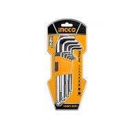 İngco ING-HHK12092 1.5-10 mm Endüstriyel 9'lu Ekstra Uzun Top Başlı Alyan Anahtar Seti