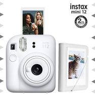 Instax Mini 12 Beyaz Fotoğraf Makinesi ve 28'li Mini Albüm Seti