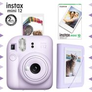 Instax Mini 12 Lila Fotoğraf Makinesi 10'lu Film ve Mini Albüm Seti