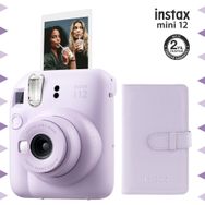 Instax Mini 12 Lila Fotoğraf Makinesi ve 96'lı Laporta Albüm Seti