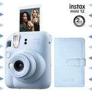 Instax Mini 12 Mavi Fotoğraf Makinesi ve 96'lı Laporta Albüm Seti