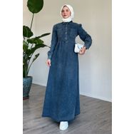 InStyle Çift Cepli Mavi Kot Elbise