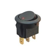 İntercom IC-132 Yuvarlak 3 Pinli 220 Volt Nokta Işıklı Açma-Kapama Anahtarı