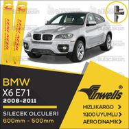 Inwells Bmw X6 E71 2008-2012 Muz Silecek Takımı