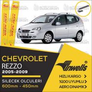 Inwells Chevrolet Rezzo 2005-2009 Ön Silecek Takımı