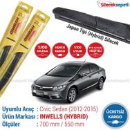 Inwells Honda Civic 2012-2015 Muz Silecek Takımı