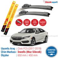 Inwells Honda Civic 2017-2019 FC5 Muz Silecek Takımı