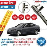 Inwells Mazda 3 Sedan 2004-2008 Muz Silecek Takımı