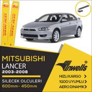 Inwells Mitsubishi Lancer 2003-2008 Ön Muz Silecek Takımı