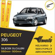 Inwells Peugeot 306 HB 1993-2003 Ön Muz Silecek Takımı