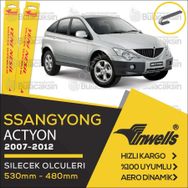 Inwells Ssangyong Actyon 2007-2012 Muz Silecek Takımı