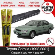Inwells Toyota Corolla Hybrid 1992-2001 Silecek Takımı