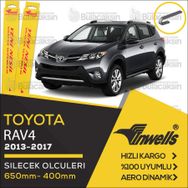 İnwells Toyota Rav4 2005-2013 Arası Ön Silecek Takımı