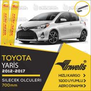 İnwells Toyota Yaris 2011-2014 Arası Ön Silecek Takımı
