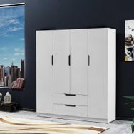 İpek Mobilya Fulya 140 cm Beyaz 4 Kapaklı 2 Çekmeceli Dolap