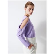 İpekyol IW6230091025163 Bisiklet Yaka Açık Lila Kadın Sweatshirt