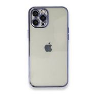 iPhone 12 Pro Max Razer Lensli Silikon - Mor Cep Telefonu Kılıfı