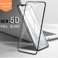 iPhone 6 7 8 Plus X XS 11 Max 3D 5D 6D Büyük Kavisli Ekran Koruyucu Uyumlu Kırılmaz Cam