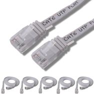 IRENIS Cat6 Yassı Ethernet Network Lant 15 mt Beyaz 5 Adet Ağ Kablosu