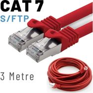 IRENIS CAT7 Kırmızı 3 mt Ethernet Network LAN Ağ Kablosu